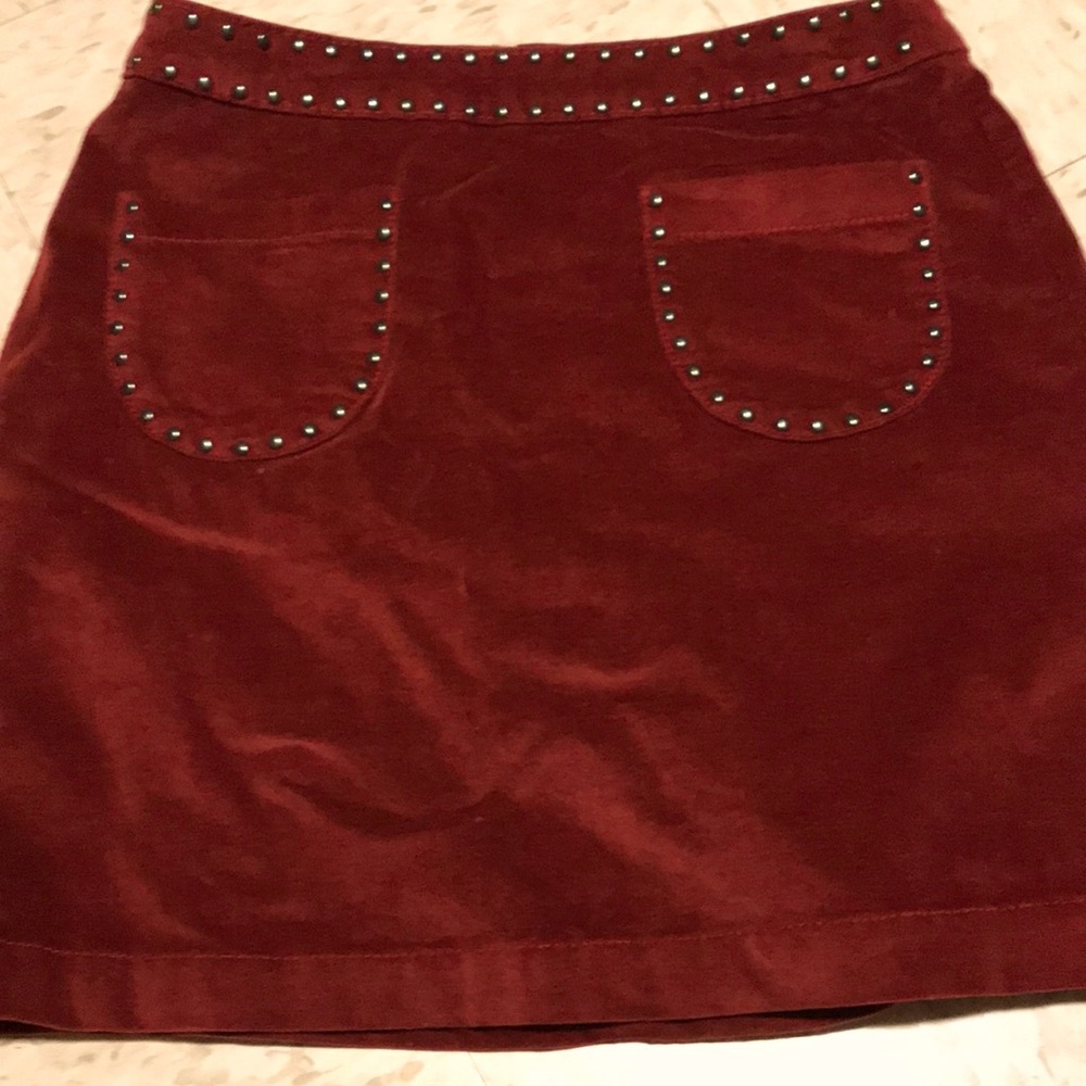 Crushed velvet Mossimo skirt. Front pockets and embellishments! Super trendy
